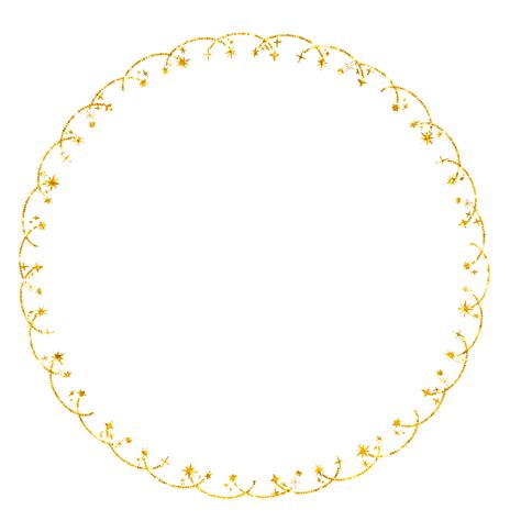 Goldener Kreisrahmen Mit Sterndekoration Kreis S Gold S Luxus Png