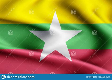 Myanmar flag illustration stock illustration. Illustration of ...