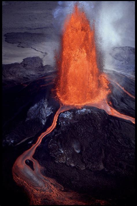 Aerial View Of Volcano Eruption Volcano Amazing Nature Aerial View