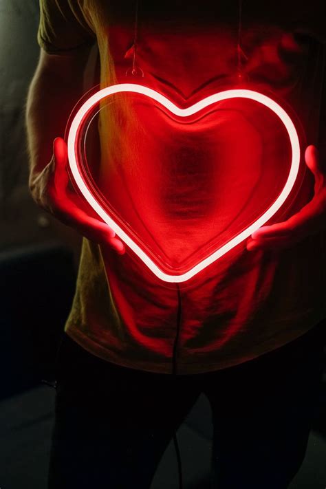Heart Led Neon Sign Red Neon Lamp Love Light Emoji Custom Etsy In