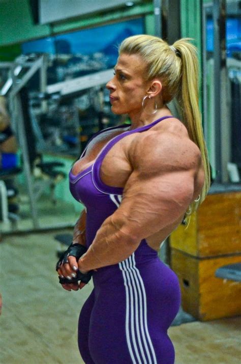 anne struts into the gym massive muscle by zig567 muscular women body building women