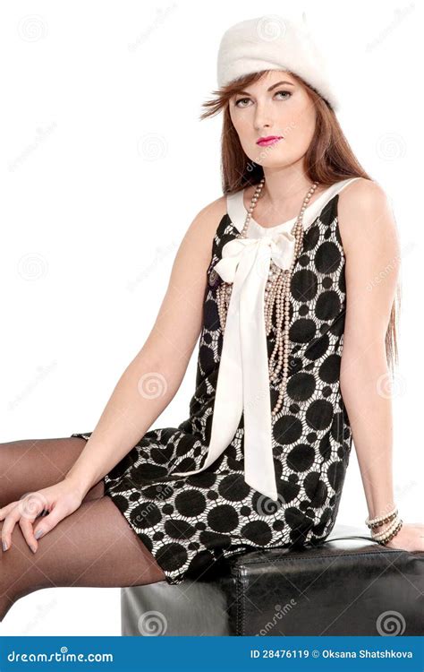 Fashion Woman Wearing A Bonnet Stock Image Image Of Fashion Makeup
