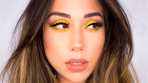 Yellow 1960s Inspired Cut Crease Makeup Tutorial Youtube