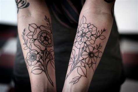 Flowers Forearm Tattoo Inkedcollector