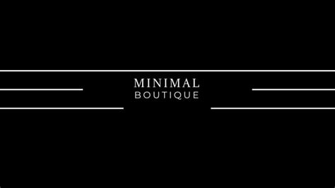 Design This Simple Minimal Boutique Black Youtube Banner Layout For Free