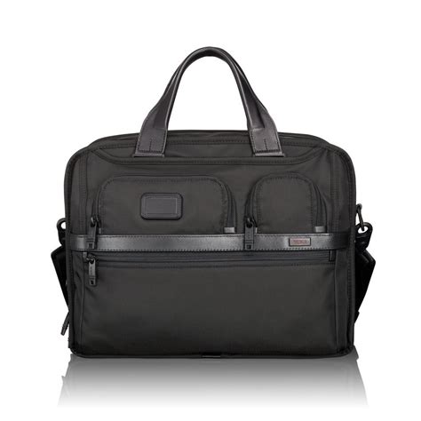 Tumi Alpha 2 T Pass Expandable Laptop Brief Leather Business Bag