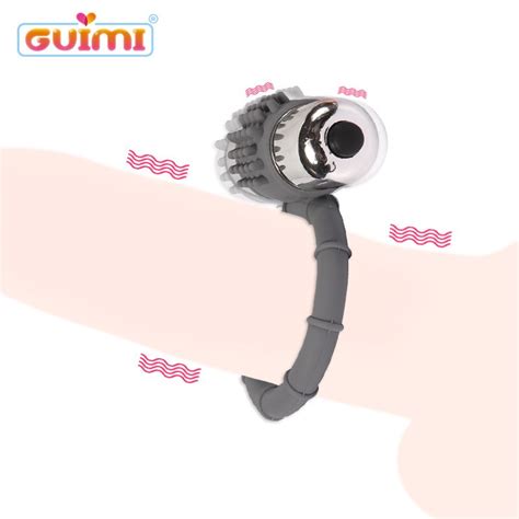 Guimi Penis Ring Delayed Ejaculation Bullet Vibrator Sex Toy For Couple Cock Ring Male Chastity