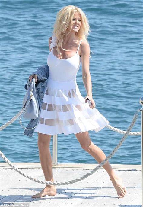 Cannes 2018 Victoria Silvstedt Sizzles In A Skimpy White Swimsuit Daily Mail Online