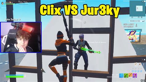 Clix Vs Jur3ky 1v1 Buildfights Fortnite 1v1 Youtube