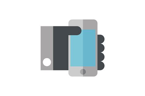 Hand Holding A Mobile Phone Icon ~ Icons On Creative Market