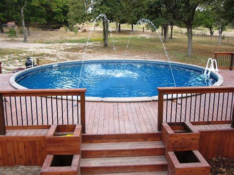 The only system that won't clog up and fail and offers a disappearing pond option. Above Ground Pool Waterfall | Backyard Design Ideas