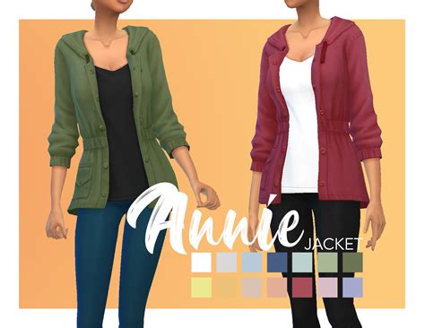 Annie Jacket Jackets Sims 4 Sims 4 Maxis Match