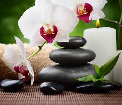 Zen Spa Relaxing Flowers Candle Stones Wallpapers