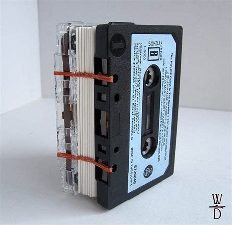 Upcycle Cassette Tapes Notebook Cassette Tapes Cassette Tape Crafts