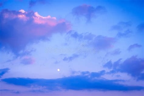 Blue Sky With Cloud In Evening Before Sunset Stock Photo Image Of