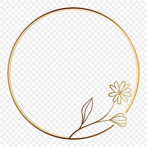 Flourish Ornament Frame Vector Png Images Elegant Golden Circle