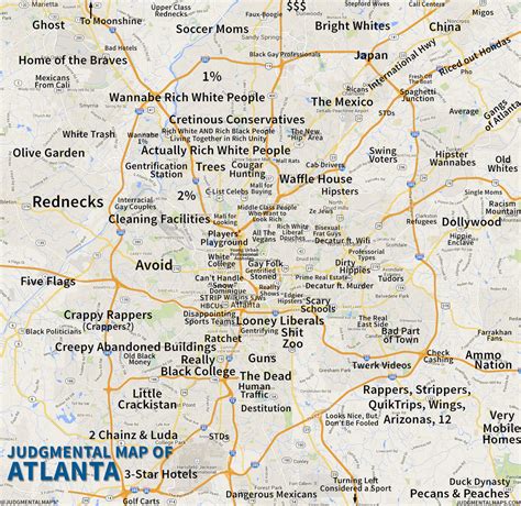 Grims Hall Judgmental Map Of Atlanta