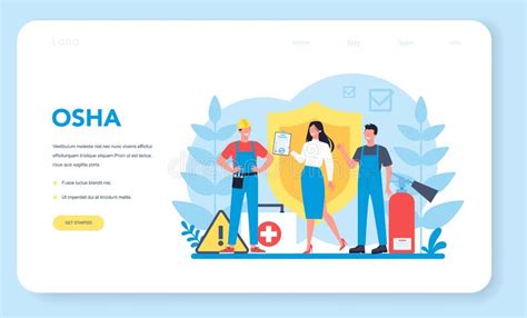 Osha Concept Web Banner Or Landing Page Occupational Safety Stock