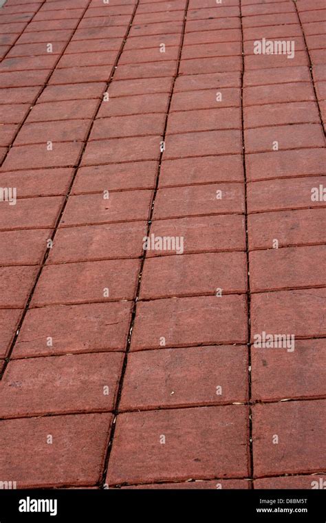 Red Pavers Sidewalk Stock Photo Alamy