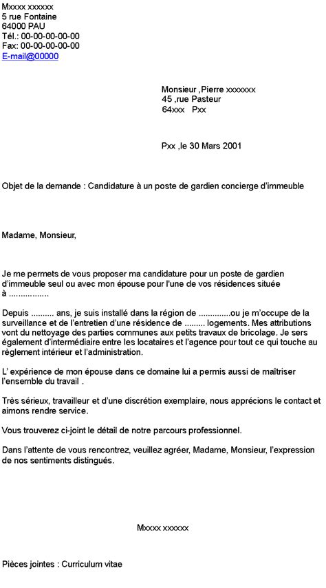 Comment faire une lettre de motivation apprendre à écrire ce guide va vous montrer un exemple de lettre de motivation pour la demande garantie jeunes facile à adapter, en plus des conseils pour rédiger cette. modele lettre de motivation gardien d'immeuble