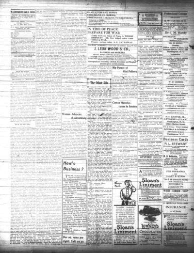 Washington Daily News Washington Nc 1909 Current September 22 1909 Last Edition Image