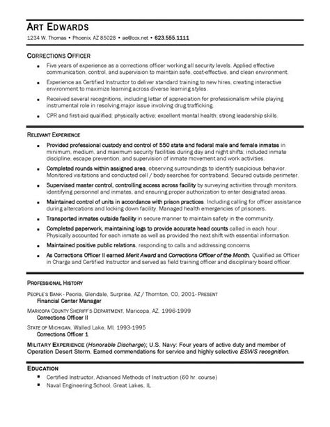 Perhaps, you've been a stay at home mom, self employed, or sick. Detention Officer Resume Example - http://topresume.info ...