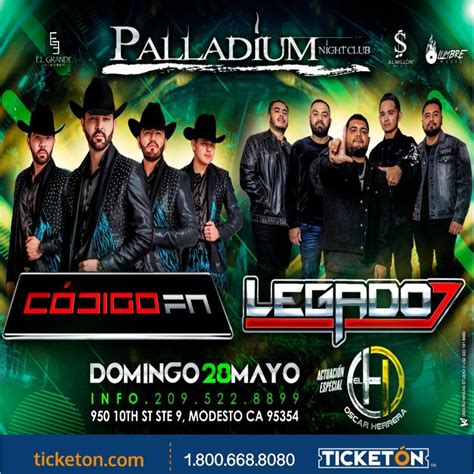 Codigo Fn Legado 7 Palladium Night Club Tickets Boletos Modesto Ca