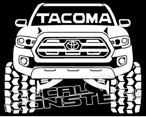 Toyota Tacoma Silhouette 1 Decal Sticker