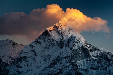 Download Wallpaper 3300x2200 Mountain Top Snow Clouds Khumbu Valley