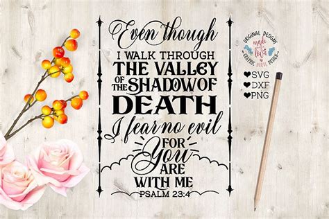 Psalm 23 Faith Religious Cut File In Svg Dxf Png 120674 Svgs