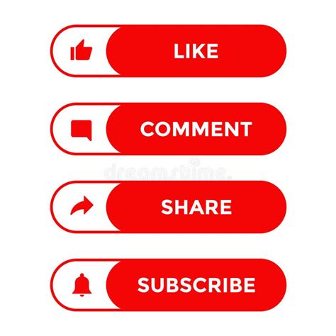 Like Comment Share And Subscribe Icon Vector Channel Subscription