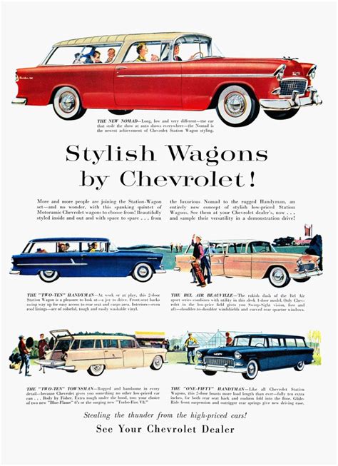 Station Wagon Ad 1955 Namerican Magazine Advertisement 1955 For