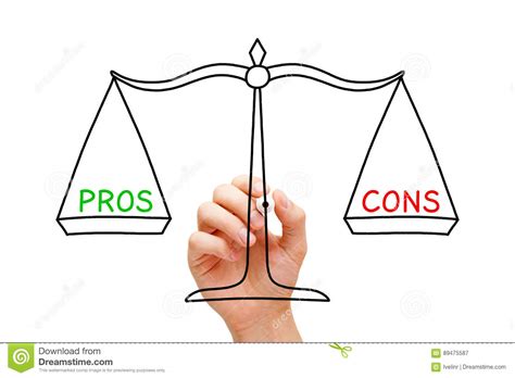 Pros Cons Balance Scale Concept Stock Image Image Of