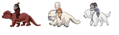 Baby Avatars And Their Animal Companions Avatar Airbender Korra