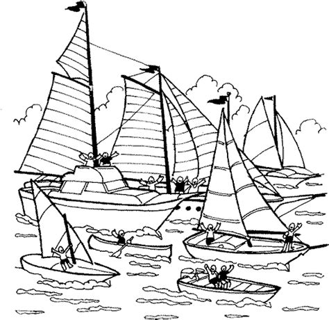 Coloriage Bateaux De Course – Gratuit Coloriage