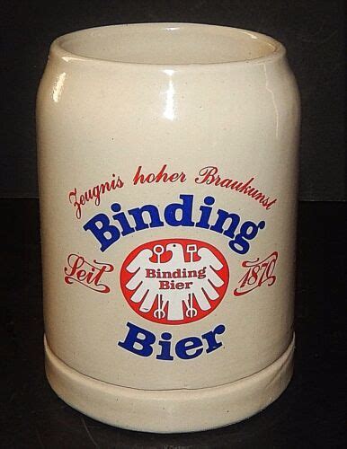 Binding Bier 100th Anniversary 1870 1970 Beer Mug Stoneware Frankfurt Germany Ebay