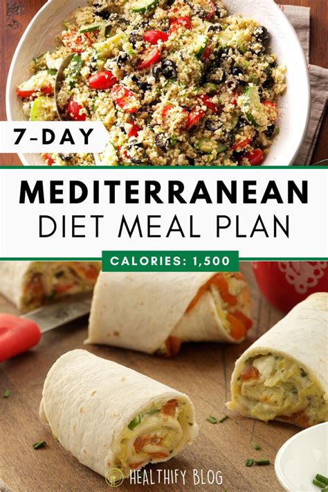 7 Day Mediterranean Diet Meal Plan 1500 Calories Healthify In 2020