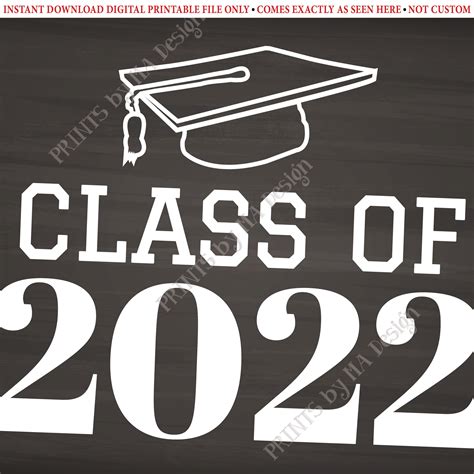 Class Of 2022 Sign High School Graduation In 2022 Printable 8x10
