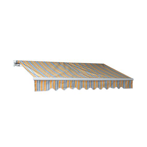 Aleko 10 X 8 Retractable Awning Muti Striped Sunset Color