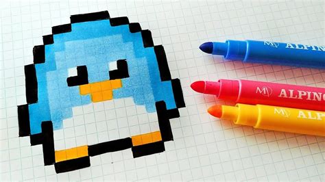 Cute Pixel Art Handmade Pixel Art How To Draw Kawaii Penguin