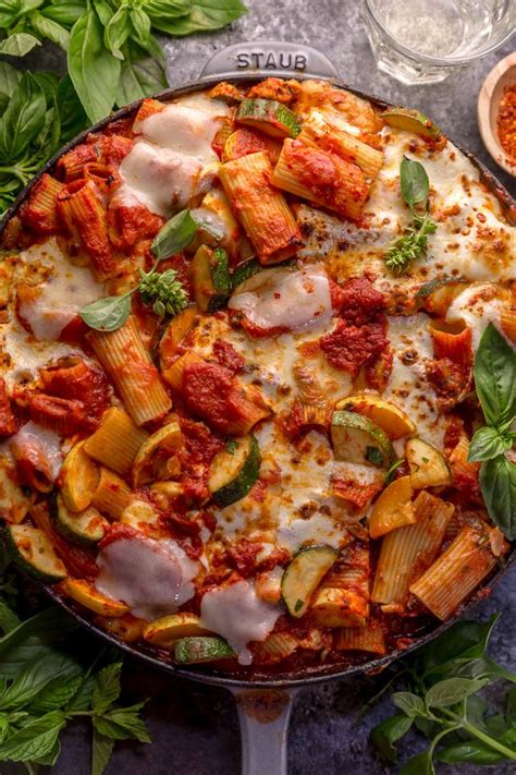 Baked Rigatoni Fra Diavolo With Sausage And Zucchini Baker By Nature
