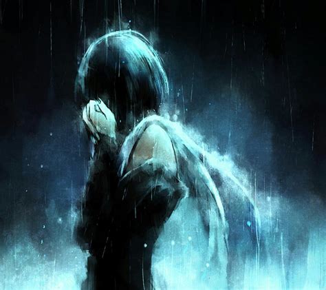 Sad Anime Boy Crying In The Rain Sasuke Crying Stock Free Images