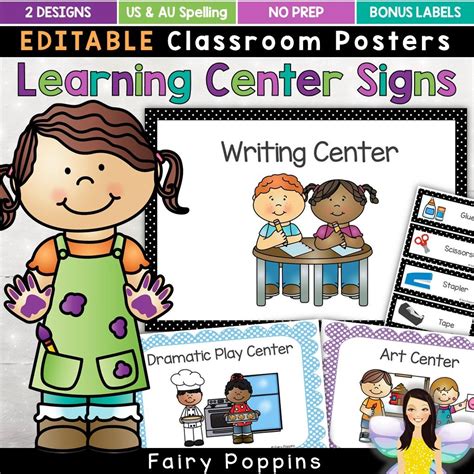 Center Signs Editable Classroom Center Signs Center Signs Classroom