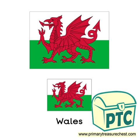 Welsh Flag Primary Treasure Chest