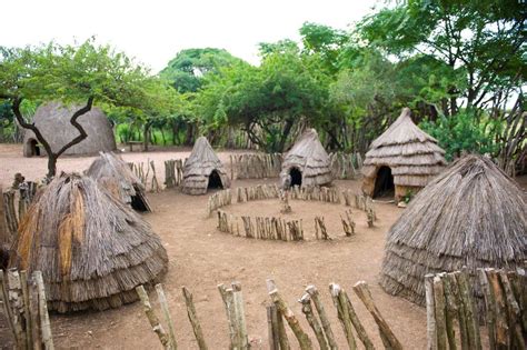 Zulu Cultural Village Adjacent To Zulu Nyala South Africa Safari