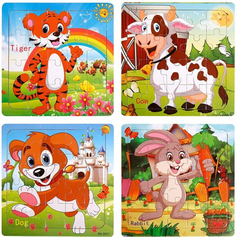 Wooden Jigsaw Puzzles For Kids Ages 3 5 Toddler 20 Pieces Preschool