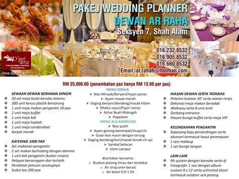 Pakej perkahwinan lengkap yang ditawarkan oleh felda d' saji meliputi dewan kahwin, pakej pelamin, hiasan, katering perkahwinan dan banyak lagi. DJari Artz Wedding & Catering -We Plan Your Special Day ...