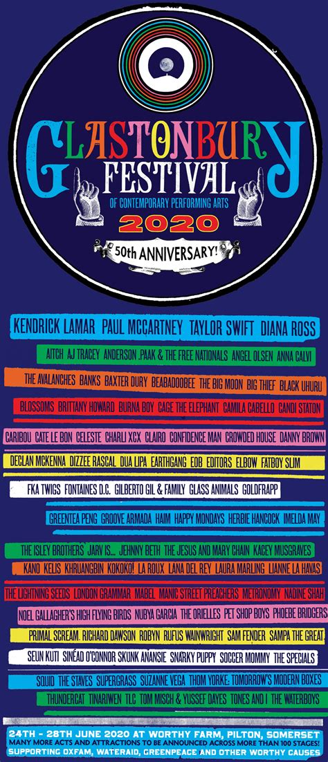 A readable lineup poster : glastonbury_festival