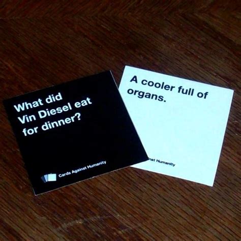Each black card features a phrase or question that needs to be answered with one. Play Cards Against Humanity | HubPages