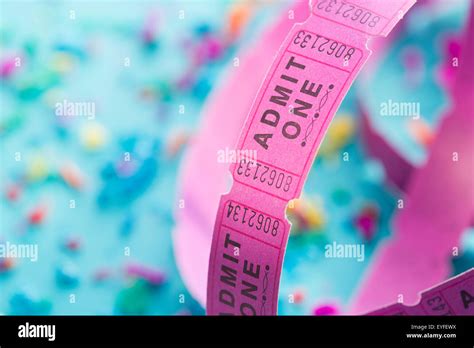 Roll Of Admit One Tickets Stock Photo Alamy